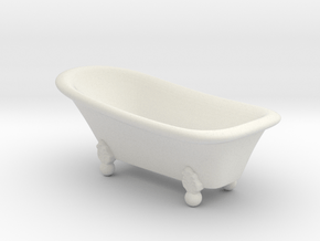 Classic bathtube 01. 1:24 Scale  in White Natural Versatile Plastic