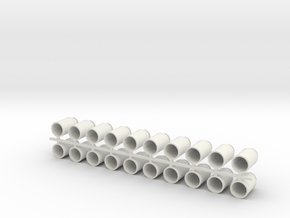 Ten Gallon (40 L) Cylindrical Milk Churn in White Natural Versatile Plastic: 1:19
