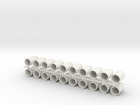 Thirteen Gallon (50 L) Cylindrical Milk Churn in White Natural Versatile Plastic: 1:19