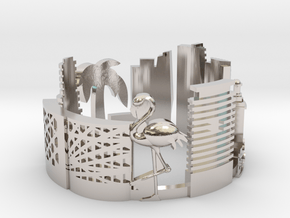 Miami Skyline - Cityscape Ring in Platinum: 7.5 / 55.5