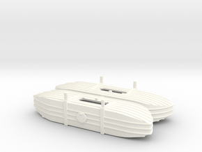 1/72nd (20 mm) scale Pontoons for V-3 Straussler in White Processed Versatile Plastic