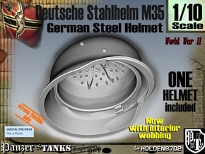1/10 Deutsche Stahlhelm M35 w interior in White Natural Versatile Plastic