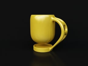 Levitate - coffee cup in Yellow Processed Versatile Plastic