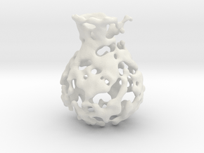 Big Organic Vase 001 in White Natural Versatile Plastic