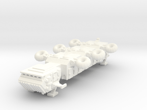 6mm Freighter with landing gear in White Processed Versatile Plastic