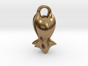 "A fish tail" Pendant in Natural Brass