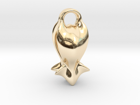 "A fish tail" Pendant in 14k Gold Plated Brass