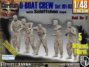 1/48 German U-Boot Crew Set101-03 in Smooth Fine Detail Plastic
