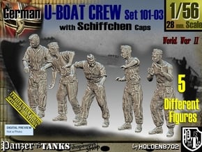 1/56 German U-Boot Crew Set101-03 in Tan Fine Detail Plastic