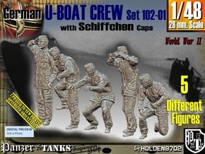 1/48 German U-Boot Crew Set102-01 in Tan Fine Detail Plastic