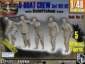 1/48 German U-Boot Crew Set102-02 in Tan Fine Detail Plastic