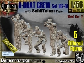1/56 German U-Boot Crew Set102-01 in Tan Fine Detail Plastic
