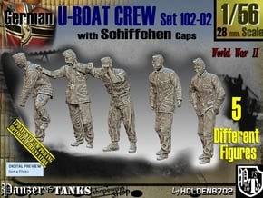 1/56 German U-Boot Crew Set102-02 in Tan Fine Detail Plastic