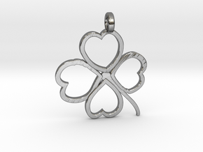 Four-leaf clover in Fine Detail Polished Silver