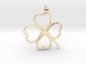 Four-leaf clover in 14K Yellow Gold