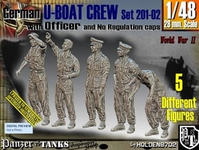 1/48 German U-Boot Crew Set201-02 in Smooth Fine Detail Plastic