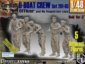 1/48 German U-Boot Crew Set201-03 in Smooth Fine Detail Plastic