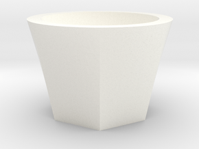 Succulent and air plant pot in White Processed Versatile Plastic