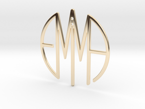 EMMA NAME SERIES - PENDANT in 14k Gold Plated Brass