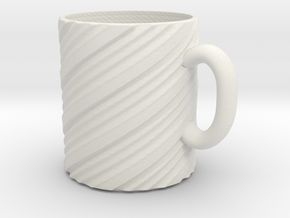 Twisty mug in White Natural Versatile Plastic