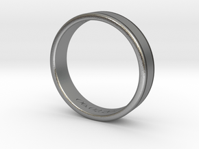 Classy Gentlemans Wedding Band in Natural Silver: 9.75 / 60.875