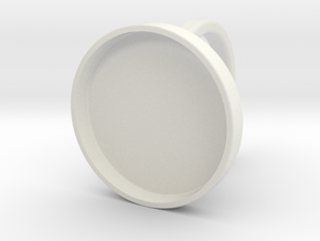 Custom Ring 76 US 9.5 in White Natural Versatile Plastic