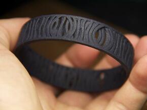 Filar bracelet / cuff in Black Natural Versatile Plastic