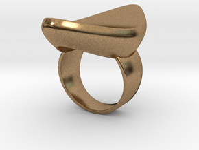 Ship shaped ring in Natural Brass: 5.75 / 50.875