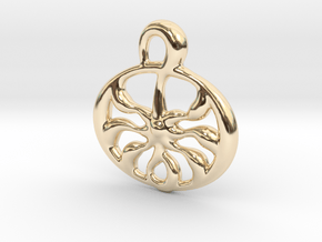 Ancient sun  in 14K Yellow Gold