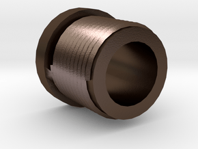 14mmx1 Positive Muzzle Thread Interface in Polished Bronze Steel