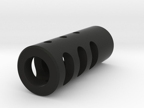 RS Airsoft Muzzle Brake (14mm-) in Black Natural Versatile Plastic