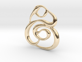 Swirly circles in 14K Yellow Gold