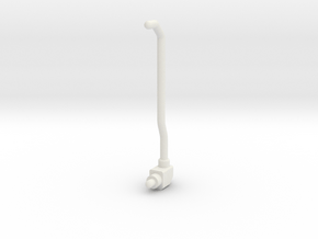 Small Pipe 40mm long, 2mm dia in White Natural Versatile Plastic