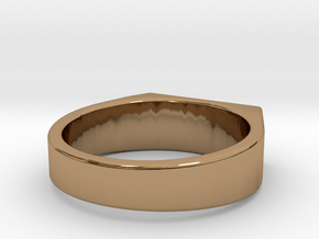 Seal Ring (gold/silver) in Polished Brass: 8 / 56.75