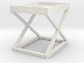 Miniature Side Table Mcarthur - Eichholtz in White Natural Versatile Plastic: 1:12