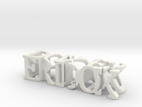 3dWordFlip: ERIDOX/DOXIES in White Natural Versatile Plastic