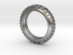 Davis High School 2017 Knobby Tire Ring! in Natural Silver: 8.5 / 58