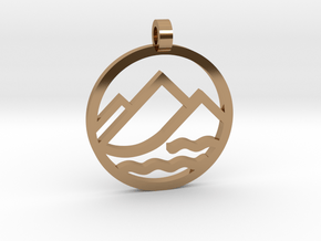 Texas 4000 Sierra Route Pendant in Polished Brass