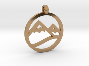 Texas 4000 Rockies Route Pendant in Polished Brass