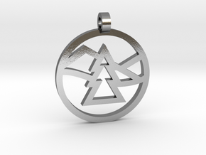 Texas 4000 Ozarks Route Pendant in Polished Silver