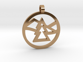 Texas 4000 Ozarks Route Pendant in Polished Brass