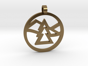 Texas 4000 Ozarks Route Pendant in Polished Bronze
