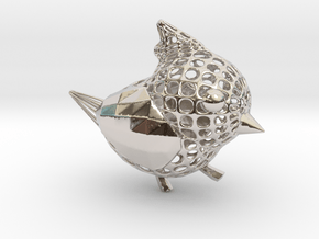 Titmouse BIRD in Platinum