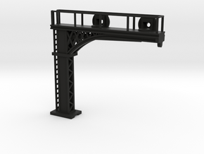 Cantilever Searchlight 2 Track - N 160:1 Scale in Black Natural Versatile Plastic