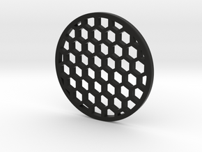 Honeycomb 46,80mm in Black Natural Versatile Plastic