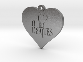 I Love The Beatles pendant in Natural Silver