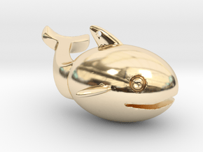 Whale 5 cm in 14k Gold Plated Brass