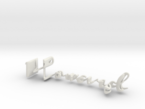 3dWordFlip: Howard/Mercede in White Natural Versatile Plastic