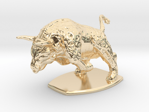 Iron Bull in 14K Yellow Gold: Small