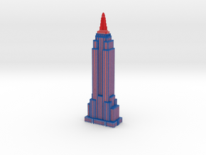 Empire State Building - Patriotic - Color Scheme 2 in Full Color Sandstone